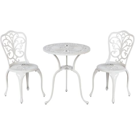 Bistro Set TRIORA/DASCIO Metal Off-White