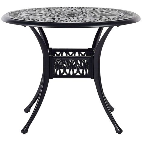 Bistro Table ANCONA 90 cm 90 cm Metal Black