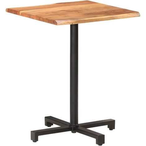 Bistro Table Borders Live Spigoli Acacia Wood Dimensions différentes Table de bistro au bord naturel 60x60x75cm Bois d'acacia massif