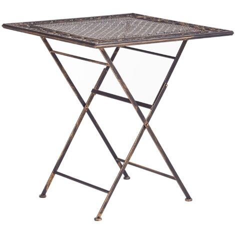 Bistro Table BORMIO 70 cm 70 cm Metal Black