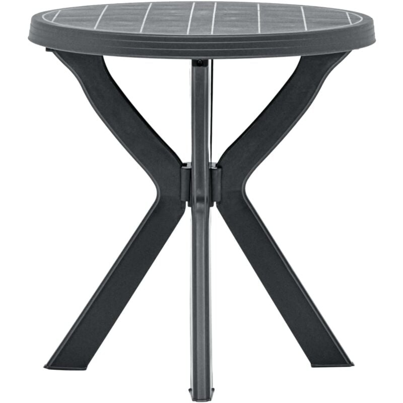 Bistro Table Anthracite Ø70 cm Plastic vidaXL