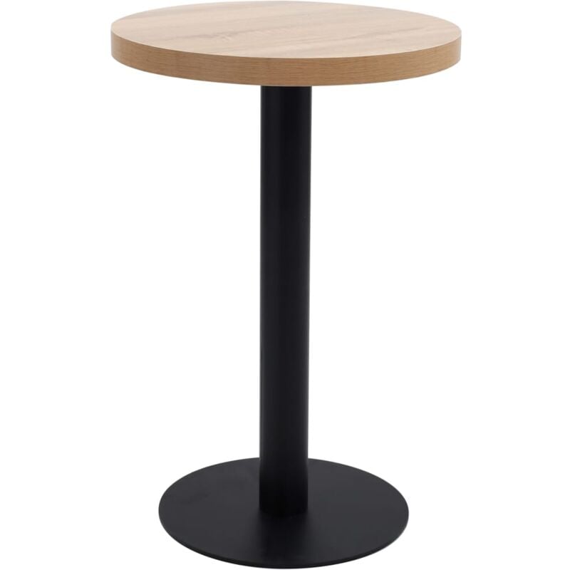 Bistro Table Light Brown 50 cm mdf Vidaxl