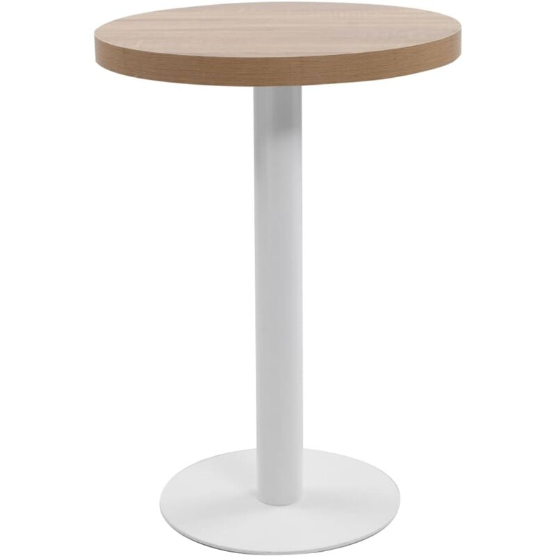 Bistro Table Light Brown 60 cm mdf Vidaxl