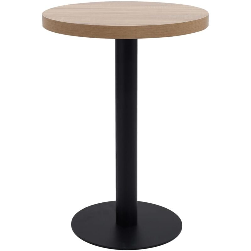Bistro Table Light Brown 60 cm mdf Vidaxl