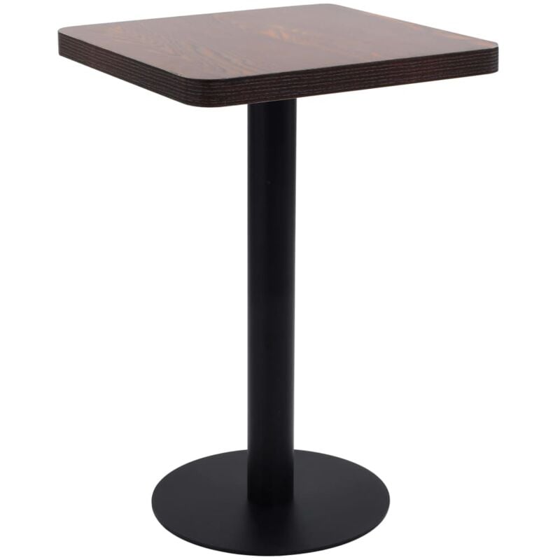 Bistro Table Dark Brown 50x50 cm mdf Vidaxl