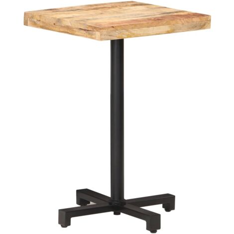 Bistro Table Square 50x50x75 cm Rough Mango Wood vidaXL