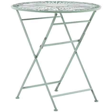 Bistro Table TRENTO 70 cm 70 cm Metal Light Green