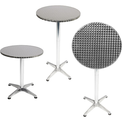Bistrostehtisch rund silber Ø60cm H70/110cm-M950249 - MC4603
