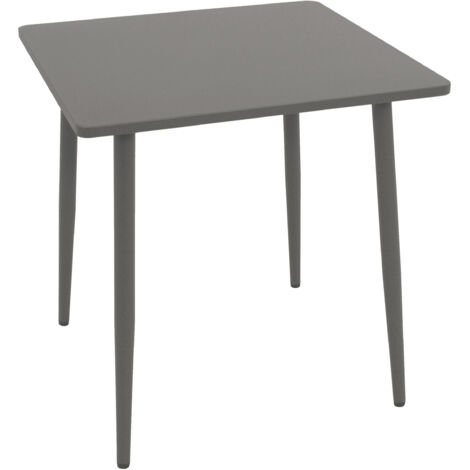 Bistrotisch DENVER 70x70cm quadratisch, Metall grau