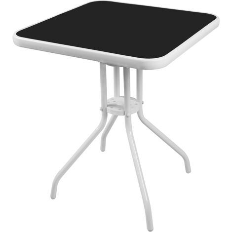 Bistrotisch Eckig mit Glasplatte 60x60x70cm-DMC33081WB-var1