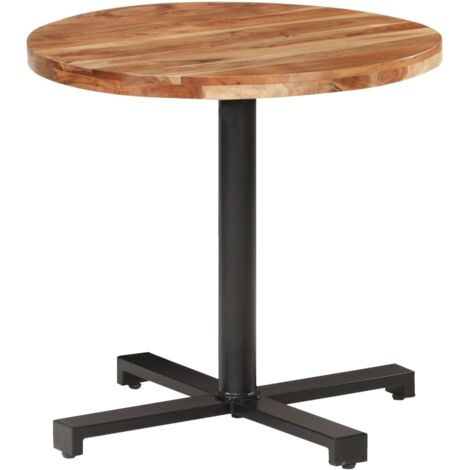 Bistrotisch Rund Ø80x75 cm Akazie Massivholz vidaXL