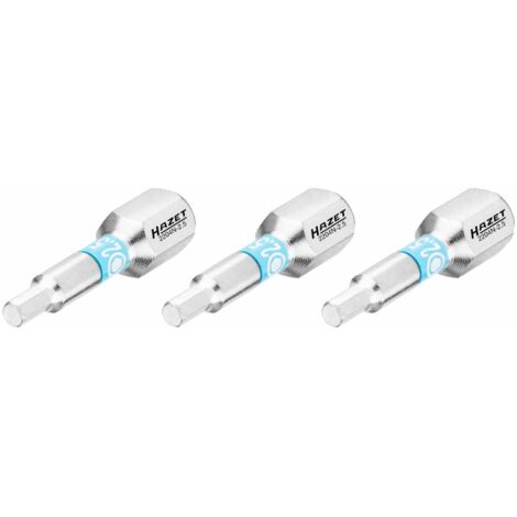 Bit 2204N-2.5/3 ∙ 1/4 Zoll (6,3 mm) Sechskant massiv ∙ Innen Sechskant Profil ∙ 3-teilig ∙ SW 2,5 mm