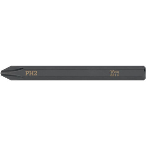 Bit 851 S PH 2x70mm 1/4 inch PH 2x70mm L.70mm WERA (Per 5)