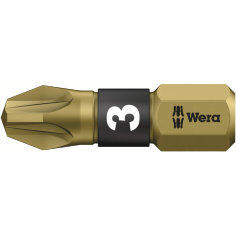 Bit 855/1 BTH 1/4 pulgada PZD 3 L.25mm BiTorsion.extra hard WERA (Por 10)