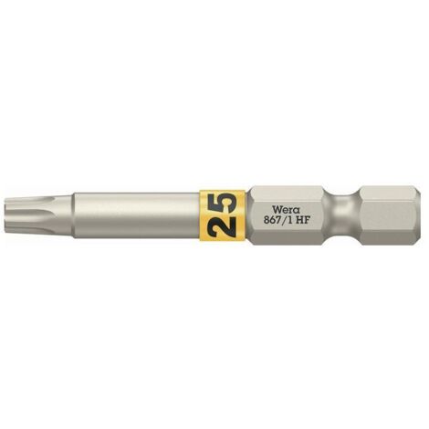 Bit 867 TORX® HF 1/4 Zoll TX 25 L.50mm mit Farbleitsystem WERA