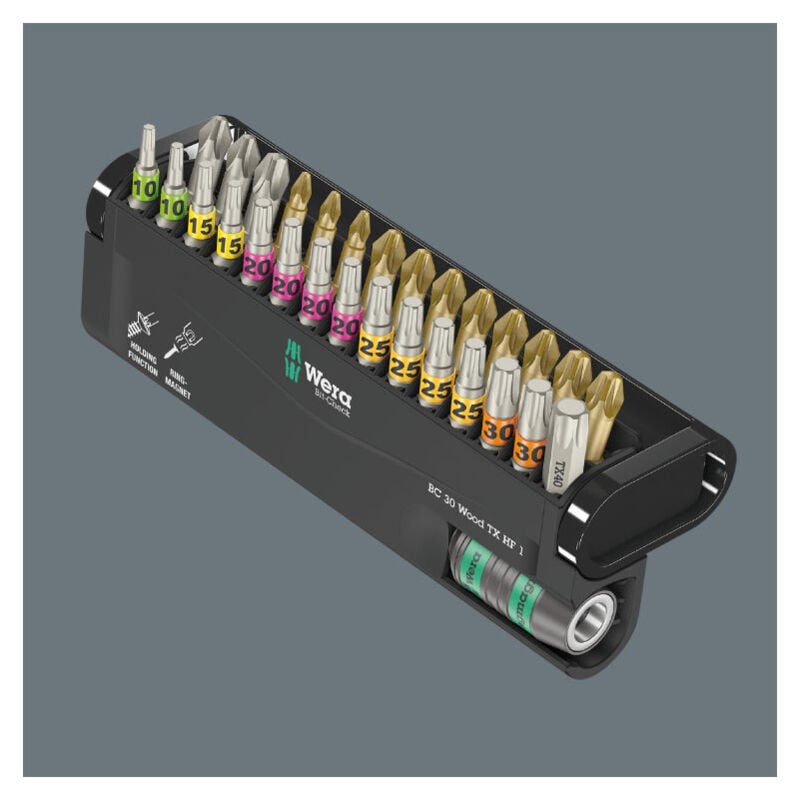 Wera - Bit-Check 30 Wood torx hf, 30 pces avec fonction de retenue