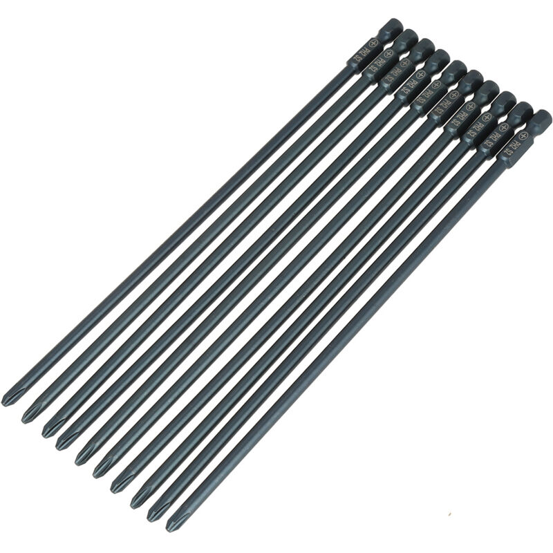 Kkmoon - Bit de tête transversale 10pcs, 200 mm PH2 Tournevis Manual Electric Twistriver Force pour les tournevis à air exercices