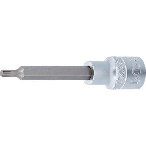 Bit-Einsatz  Länge 100 mm  Antrieb Innenvierkant 12,5 mm (1/2")  Keil-Profil (für RIBE) M5