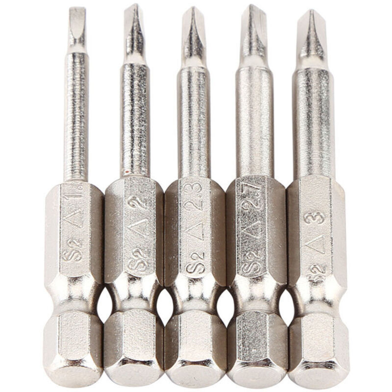 Bit Heads - Set of 5 - Strong Magnetism, Steel Material - Ideal for Electric and Hand Screwdrivers, Cordless Drills - for Vacuum Cleaners, Fan Heaters