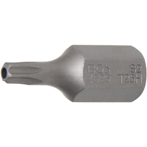 Bit  Länge 30 mm  Antrieb Außensechskant 10 mm (3/8")  T-Profil (für Torx) mit Bohrung T25