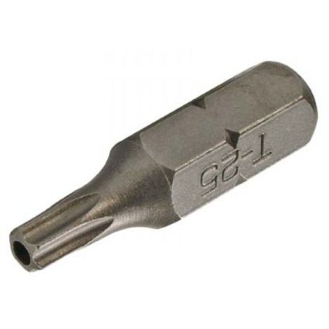 Bit  Länge 30 mm  Antrieb Außensechskant 8 mm (5/16")  T-Profil (für Torx) mit Bohrung T25