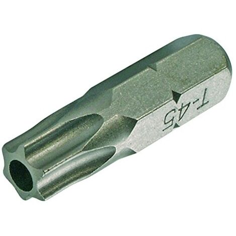 Bit  Länge 30 mm  Antrieb Außensechskant 8 mm (5/16")  T-Profil (für Torx) mit Bohrung T45