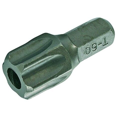 Bit  Länge 30 mm  Antrieb Außensechskant 8 mm (5/16")  T-Profil (für Torx) mit Bohrung T60