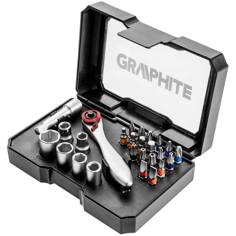 Tresice France Graphit-bit-set 26-teilig - Perfekt Für Präzise Montagearbeiten