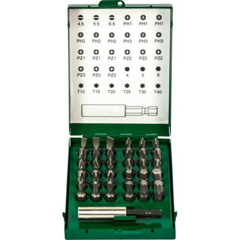 Bit-Sortiment, gemischt, mit Bit-Halter 31-teilig Fortis