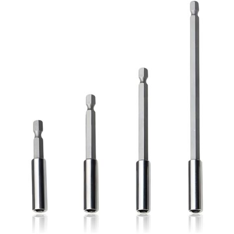 Bit-Verlängerungen (60/75/100/150 mm) – Rutschfester 1/4-Zoll-Sechskant-Langbithalter für Schraubendreher/Schraubendreher/Bohrer
