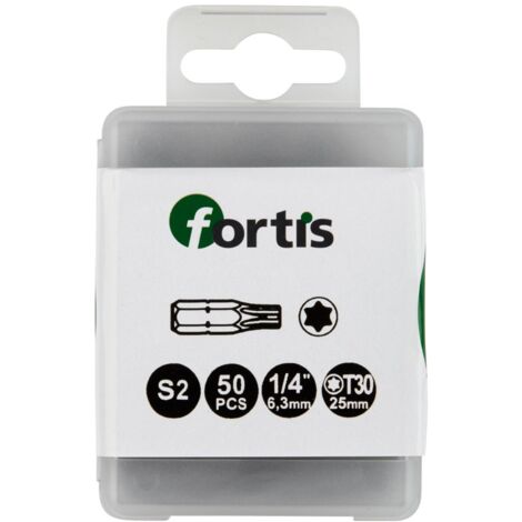 Bit zähhart 1/4" DIN3126 C6,3 T30x25mm 50er Pack FORTIS