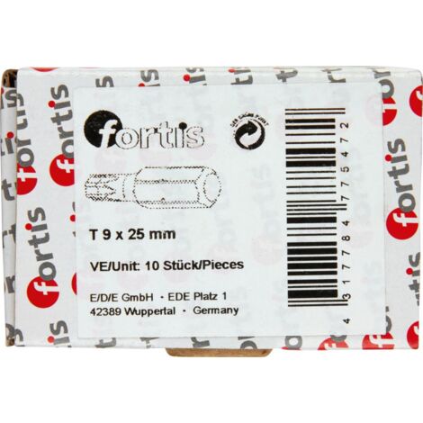 Bit zähhart 1/4" DIN3126 C6,3 T9x25mm 10er Pack FORTIS