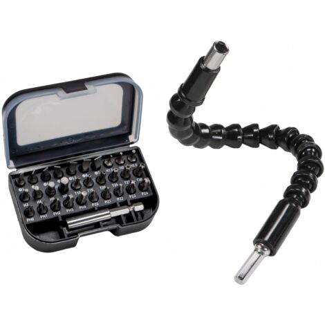 Bitbox mit Gürtelclip, Bit Sortiment mit Magnetbithalter Schwanenhals flexible Welle