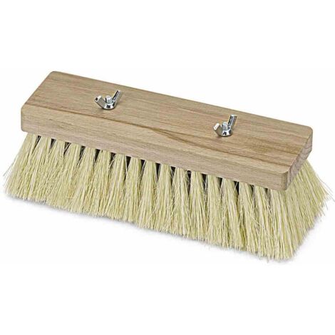 Bitumenbürste Natur-Fibre 23 cm Flachholz, 2 Flügelschrauben