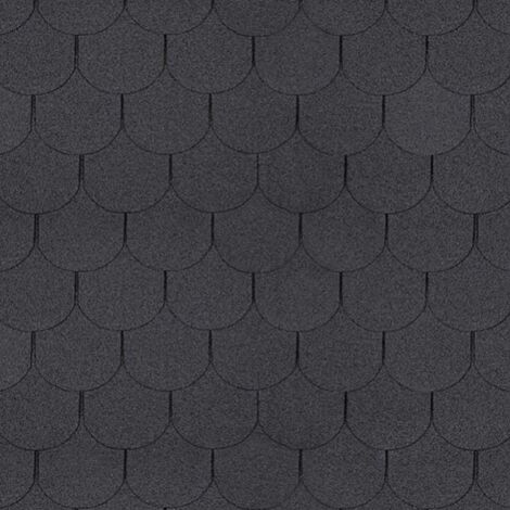 Bitumenschindeln Beaver, Schwarz Bitumen-Dacheindeckung, 3 m2 - Timbela  B-BLACK