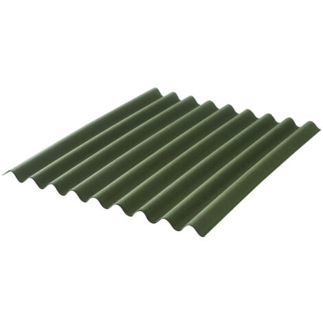 Bitumenwellplatte L 2 m - B 0,86 m - Farbe - Grün, Breite - 86 cm, Gesamtlänge der Platte - 2 m