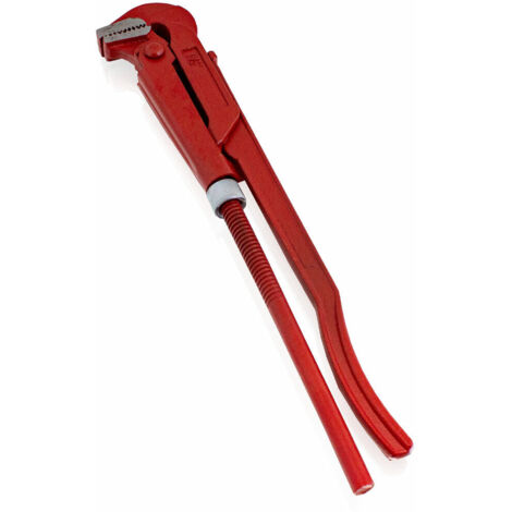 Bituxx® 1,5 Zoll Eckrohrzange Rohrzange Wasserpumpenzange Klempner Zange abgewinkelt 90° (1,5 ")