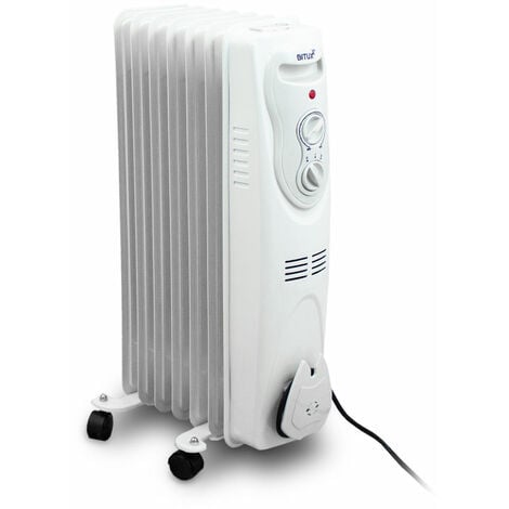 Bituxx 1500W elektrischer Ölradiator Öl Radiator Heizkörper 3 Heizstufen