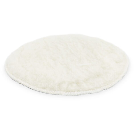 Bituxx 150mm Polier Wollpads mit Klett Weiss