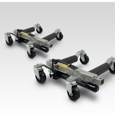 Bituxx 2 Stück PKW Rangierhilfe Rangierheber hydraulisch Wagenheber Auto Rangierroller