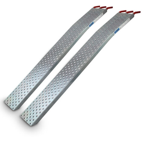 Bituxx 2x Auffahrrampe Verladerampe Quadrampe Motorradrampe Stahl bis 400kg Länge 1,75m