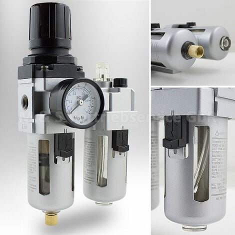 Inline-Öl-Wasserfallen-Filterabscheider, Druckluft Wasserabscheider  Druckminderer, Luftdruckregler Wasser Ölabscheider Spritzpistole Luftfilter