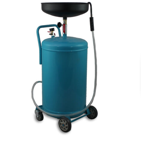 Bituxx Mobiler 80L Ölauffangwagen Ölablassgerät Altölauffang Ölwechsel Druckluft Entleerung 38,5cm Trichter