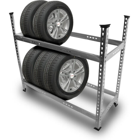 Bituxx Reifen Standregal Reifenregal Reifenständer Reifenhalter Reifenaufbewahrungssystem Reifenlagerregal Reifenablage bis zu 8 Räder 120 x 47 x 102 cm