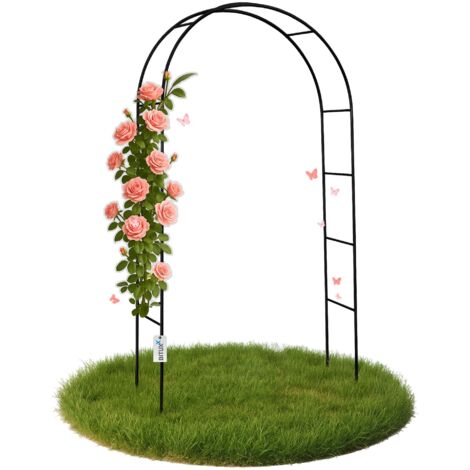 Bituxx Rosenbogen Metall Rankbogen Gartenbogen Torbogen Rundbogen Rankhilfe Garten Rankgitter 240cm