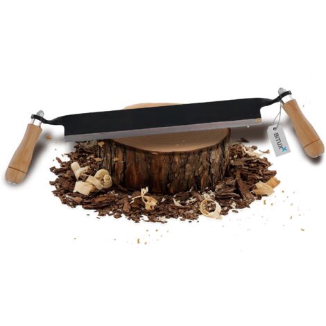 Bituxx Zugmesser für Holz Ziehmesser Schäleisen Zieheisen gerade 10"