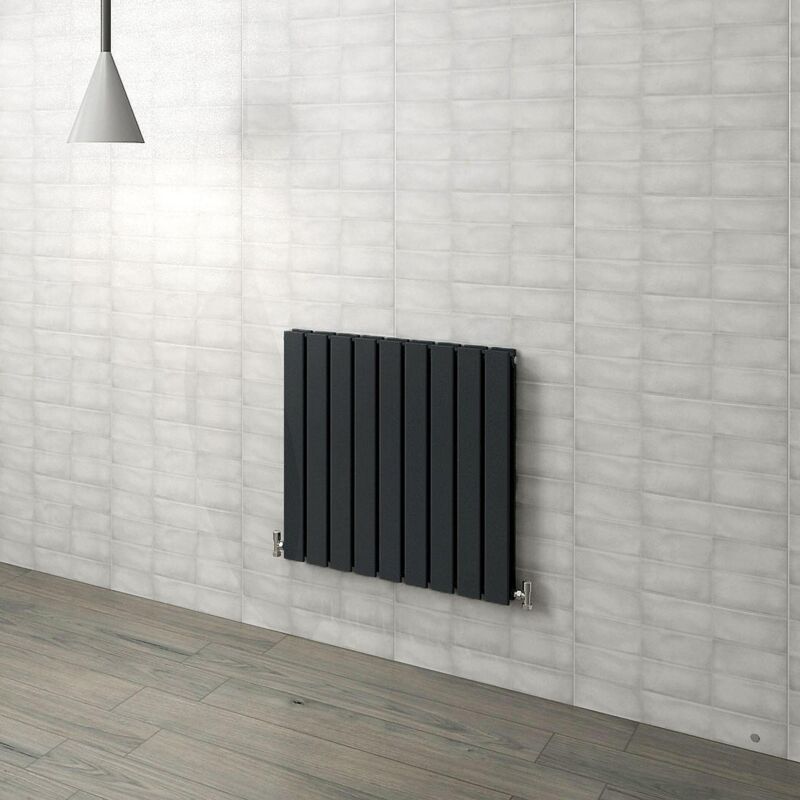 Image of Biubiubath Black Flat Panel Radiator Central&hellip;