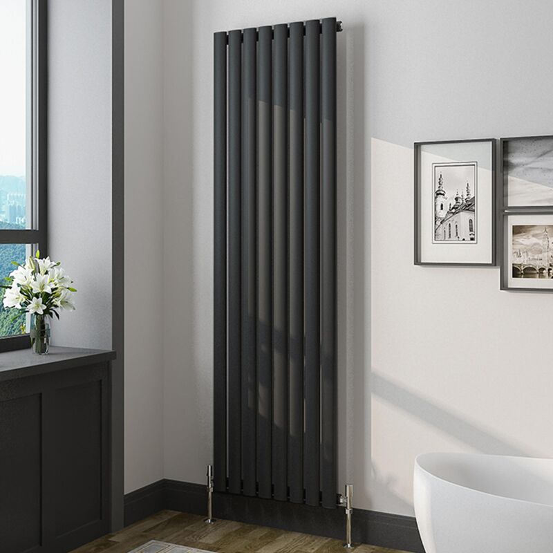Image of Biubiubath Black Oval Column Radiator Central&hellip;