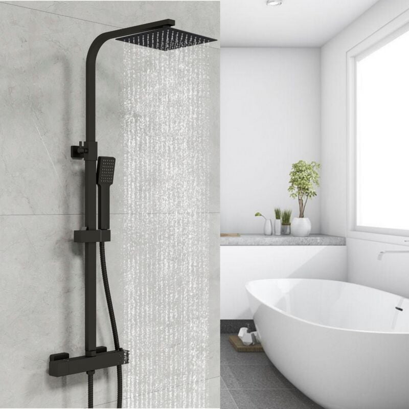 Biubiubath - colonne de douche thermostatique de salle de bain robinet de douche thermostatique en laiton, système de pulvérisation et de colonne