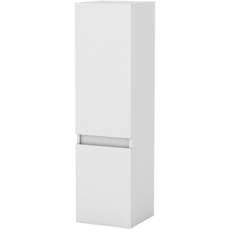 Biubiubath Colonne de Salle de Bain Haute + 2 Porte, Compartiment,30 x 30 x 110 cm Blanc